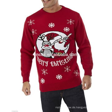 15CSU038 hochwertige Weihnachten Acryl stricken Cartoon Pullover